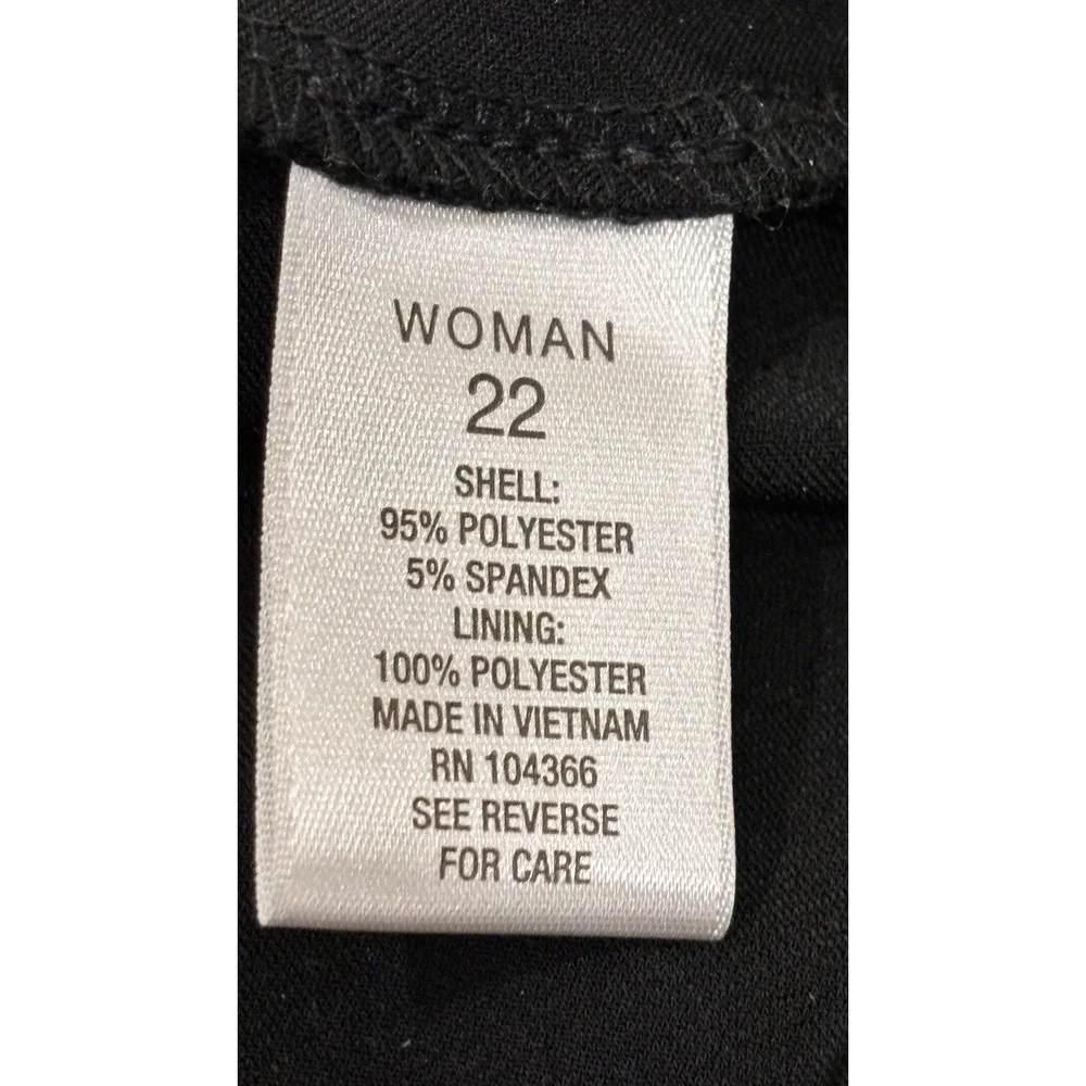 Luxe by Carmen Marc Valvo Black Draped Tiered Ruffle Cocktail Dress PlusSize 22W